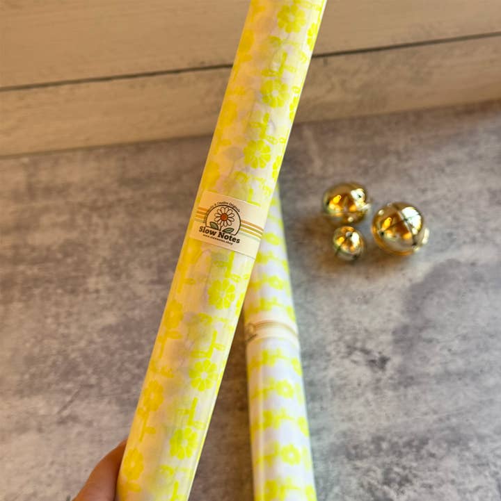 Slow Notes - Wholesale Flat Wrap - Scandinavian Vintage Trees Double-Sided Wrapping Paper9