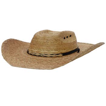 Tecovas Cattleman Straw Cowboy Hat, Natural, Size 6⅞