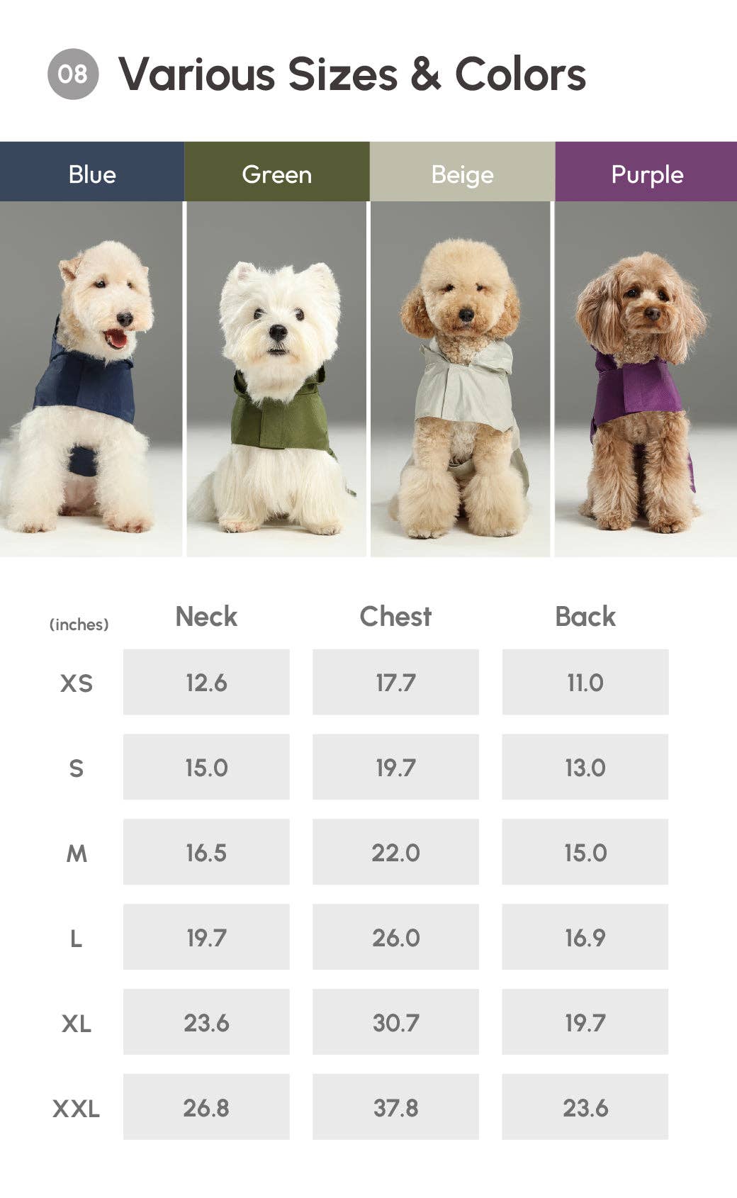 PEHOM - Venta al por mayor Chubasquero - Perros - Impermeable tipo cápsula - Morado18