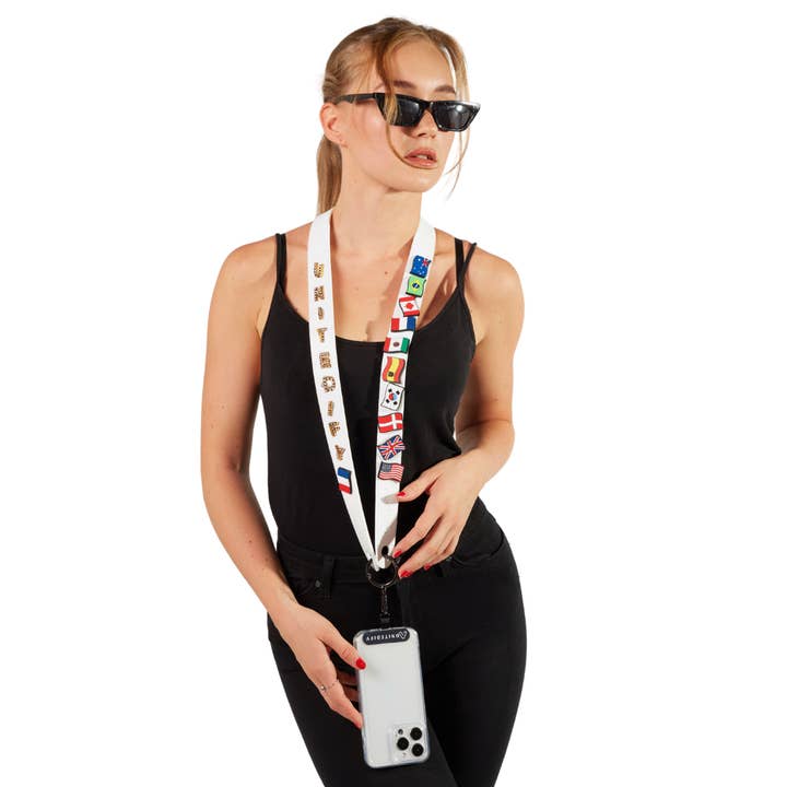 Cinturino per telefono bianco con ciondoli decorativi compatibili crocs per la vendita all'ingrosso da parte di UNITEDIFY