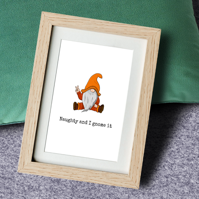 Witty Words - Cards and Wall Art - Wholesale Picture Frame - 4 in 1 Gnome & DIY Display with Storage - Frame Set1