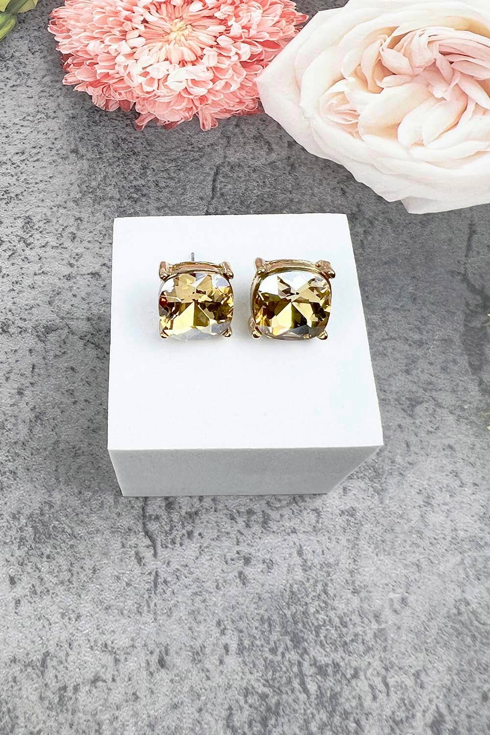 JHP Collection - Wholesale Stud/Post Earrings - VARIETY COLORS OF SEMI PRECIOUSGLASS POST EARRINGS31