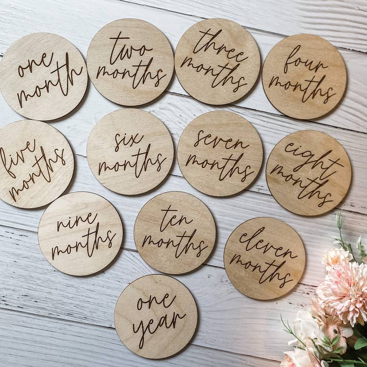 Signes d'étape mensuels pour bébé pour la vente par Dandelion Lane