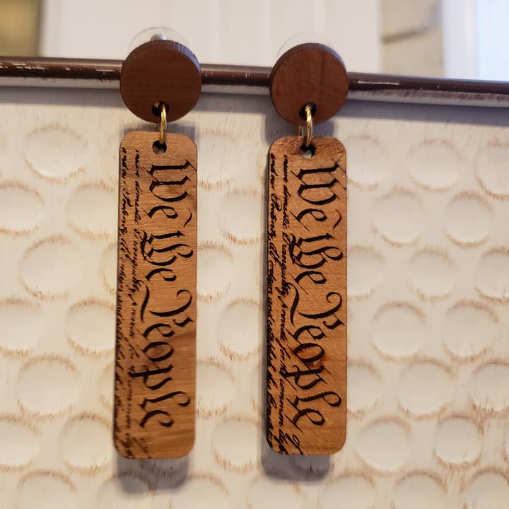 Patriotic Vertical Earrings. for wholesale by Soroza