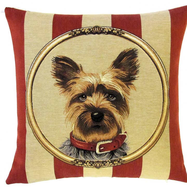 Decorative Pillow Cover Yorkshire Portrait for wholesale by yapatkwa - art of the loom