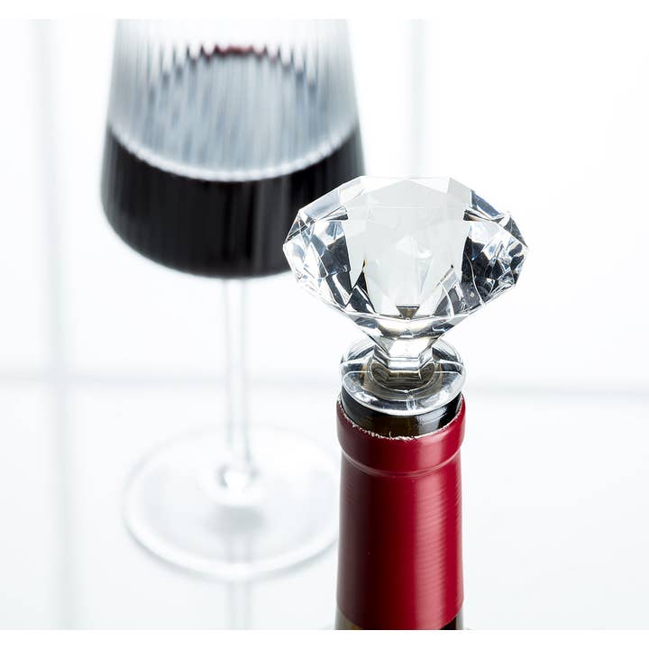 Abbott – wholesale Wine stopper – Round Cut Gem Bottle Stopper-3"H3