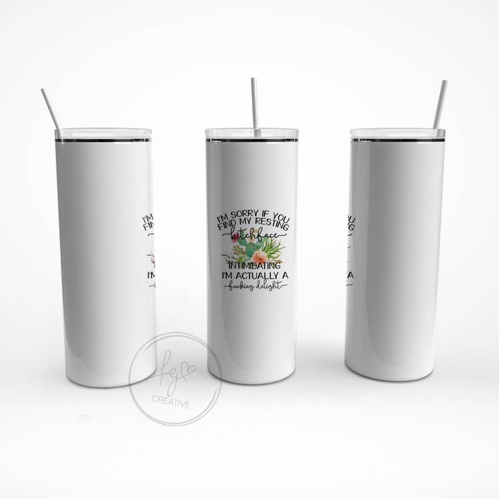 Intimidating Bitchface Stainless Steel Tumbler for wholesale by fangirl creative