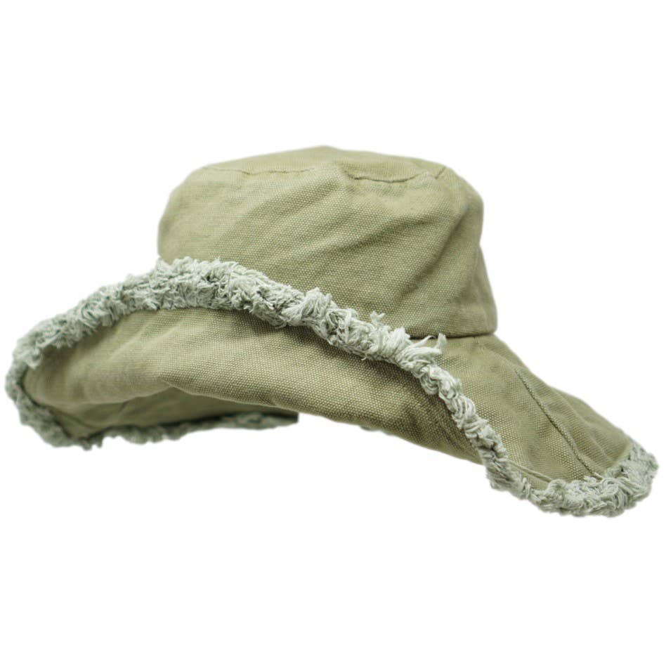 Olive & Pique - Wholesale Bucket Hat - Women's - KEANU 100% Heavy Cotton Twill Raw Edge Bucket Hat, 4" Brim1