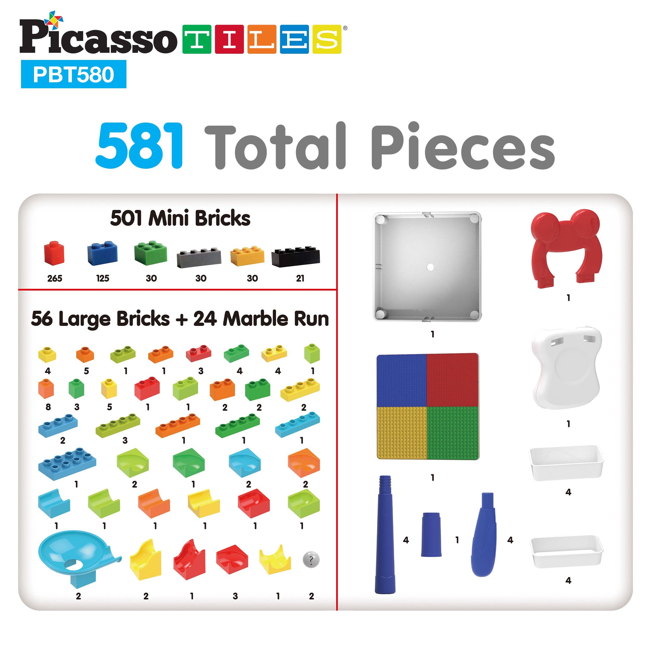 PicassoTiles - Wholesale Toy Set - Kids - PicassoTiles Large All-in-One Activity Center5