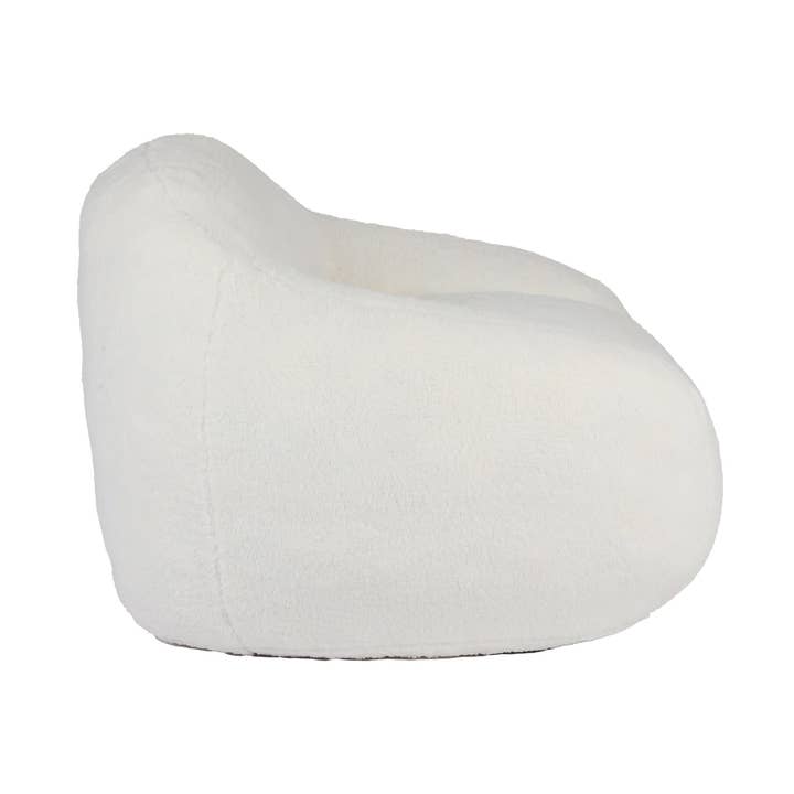 39F Inc. - Wholesale Chair - Giant Off White Bean Bag Chair with Arms, Teddy Fabric9