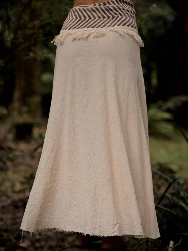 Arya Clothing - Wholesale Skirt – Women’s - Nepali Cotton Skirt - Cream3