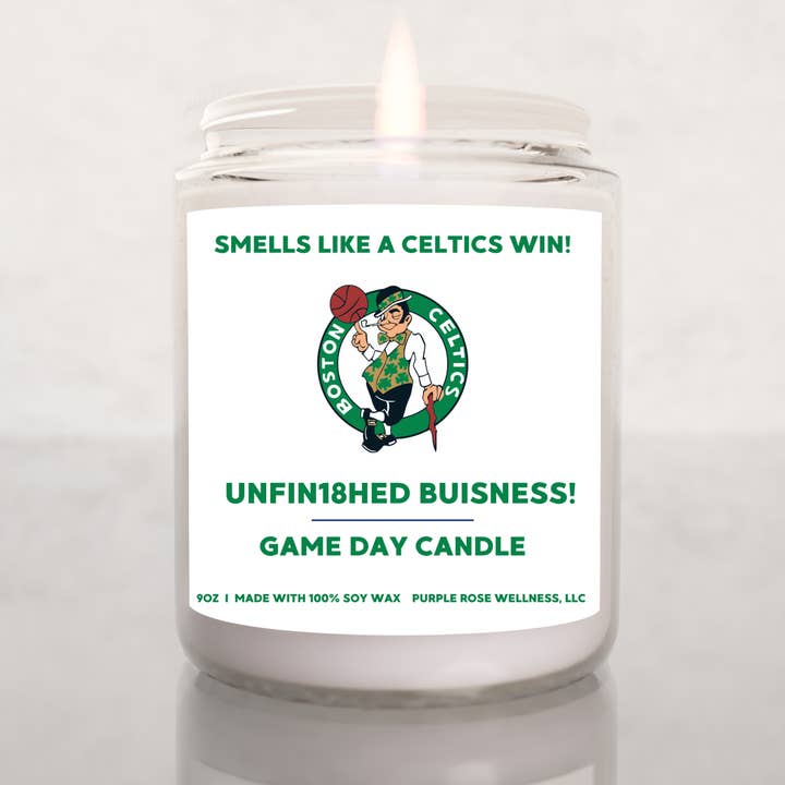 Bougie de basket-ball NBA des Boston Celtics pour la vente par Purple Rose Wellness, LLC