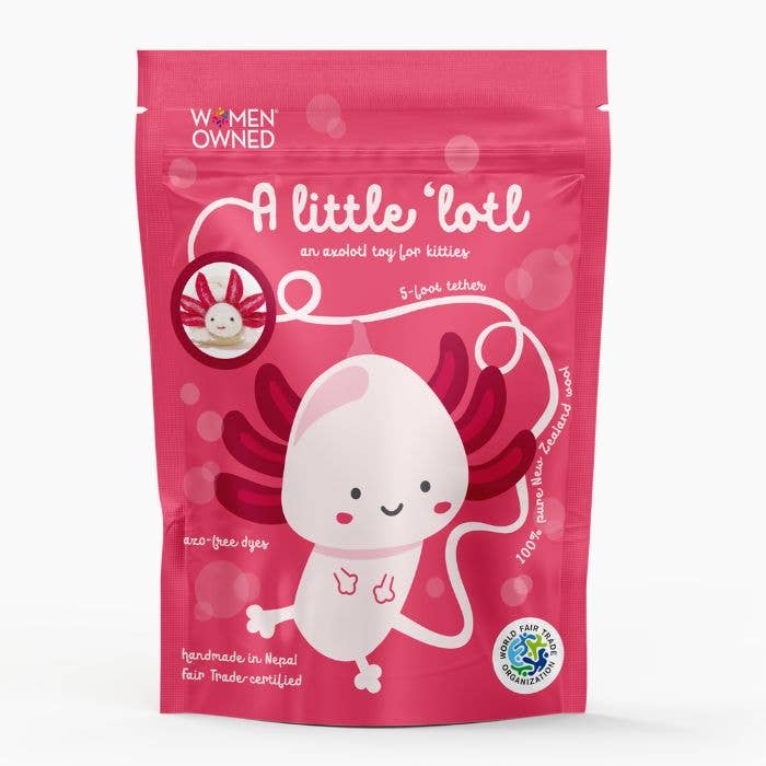 Cat in the Box LLC - Wholesale Pet Toy - Cat - Wool Axolotl Cat Toy with a 5-Foot Long Tether1