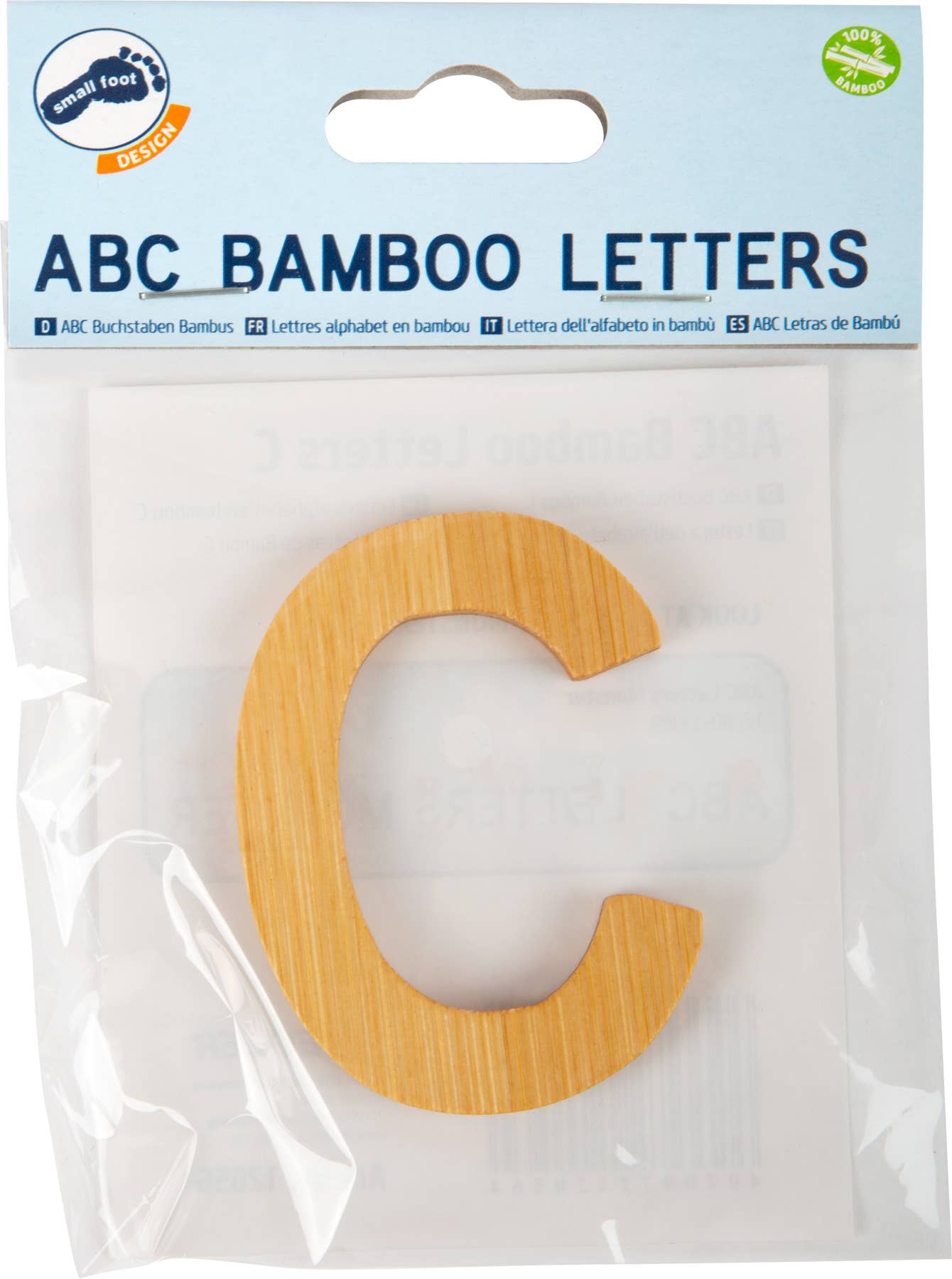 small foot - Wholesale Wood Toy - Kids - ABC Bamboo Letters C1