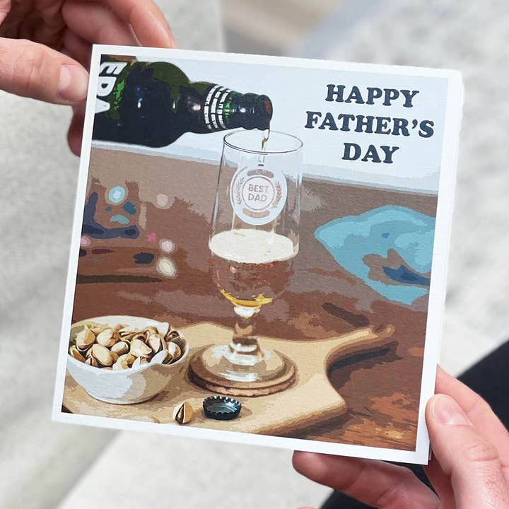Tarjeta de cerveza personalizada para el día del padre para venta al por mayor de Becky Broome