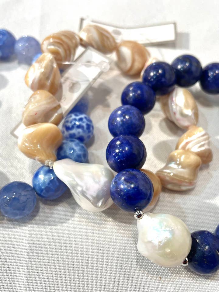 #790B -Pulseira Pedra e Barroco por atacado de Studio G