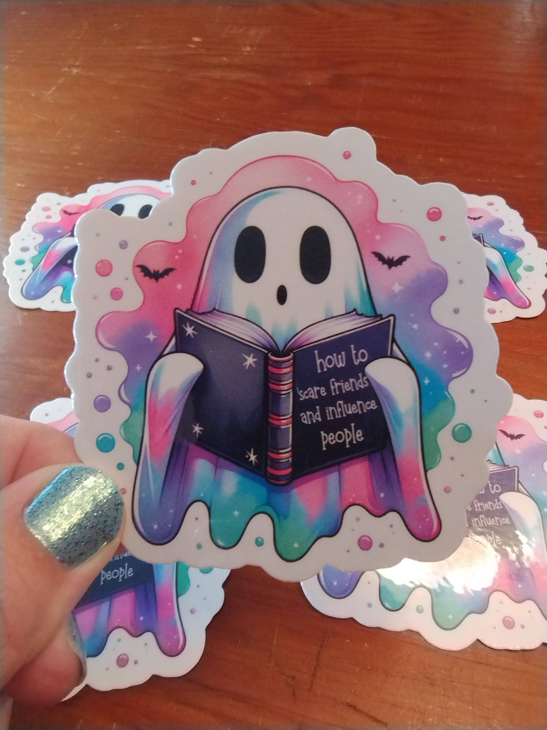 The Crafty Bookworm3 - Wholesale Sticker - Ghost Scare Friends Influence People Funny Sticker2