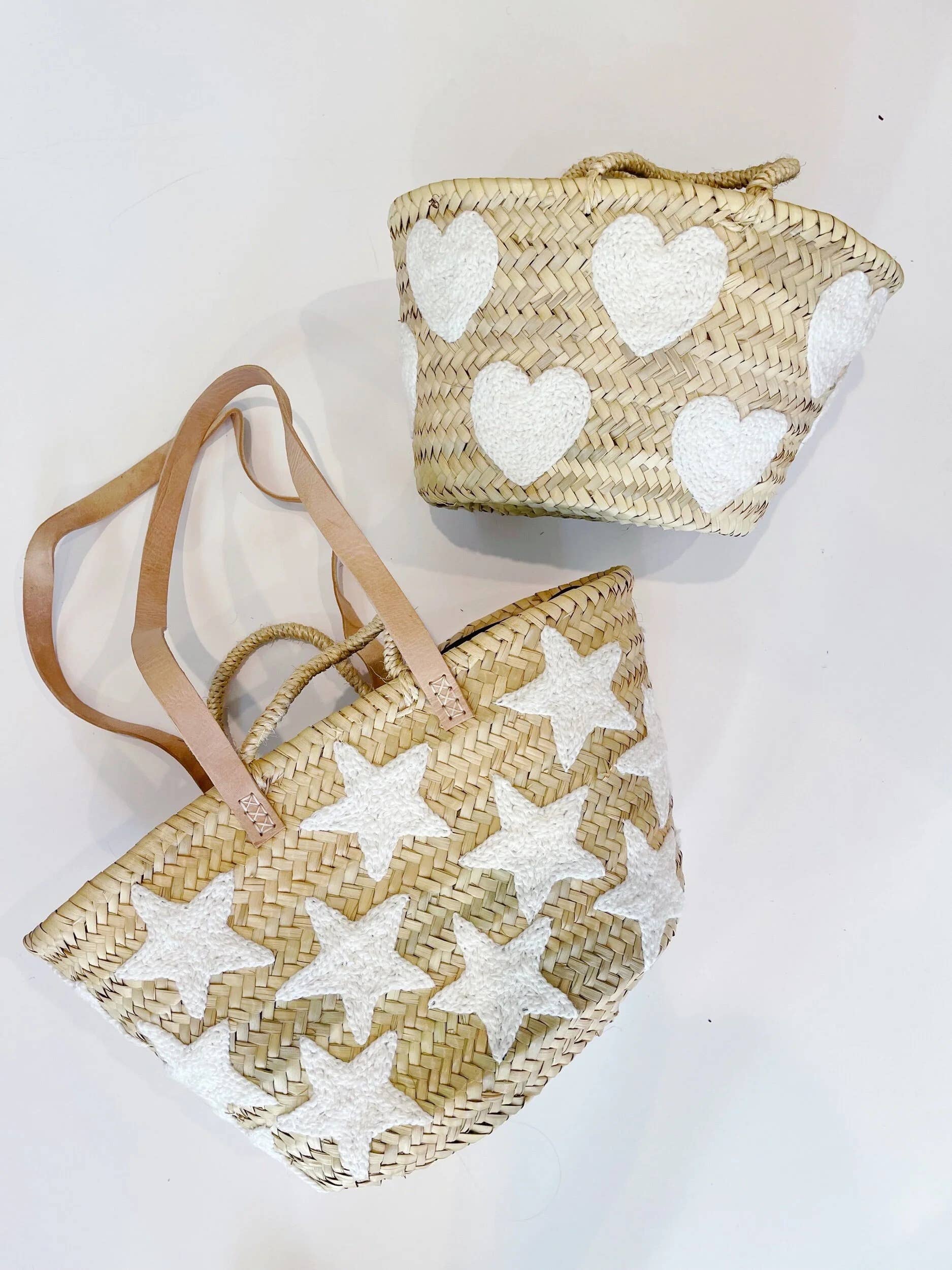 High crafty – wholesale Basket – Heart Basket – Hand-Embroidered Moroccan Straw Bag in Pink o9