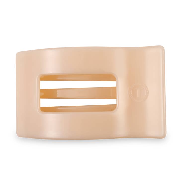 Flat Rectangle Hair Clip | Large | Almond Beige for wholesale by TELETIES