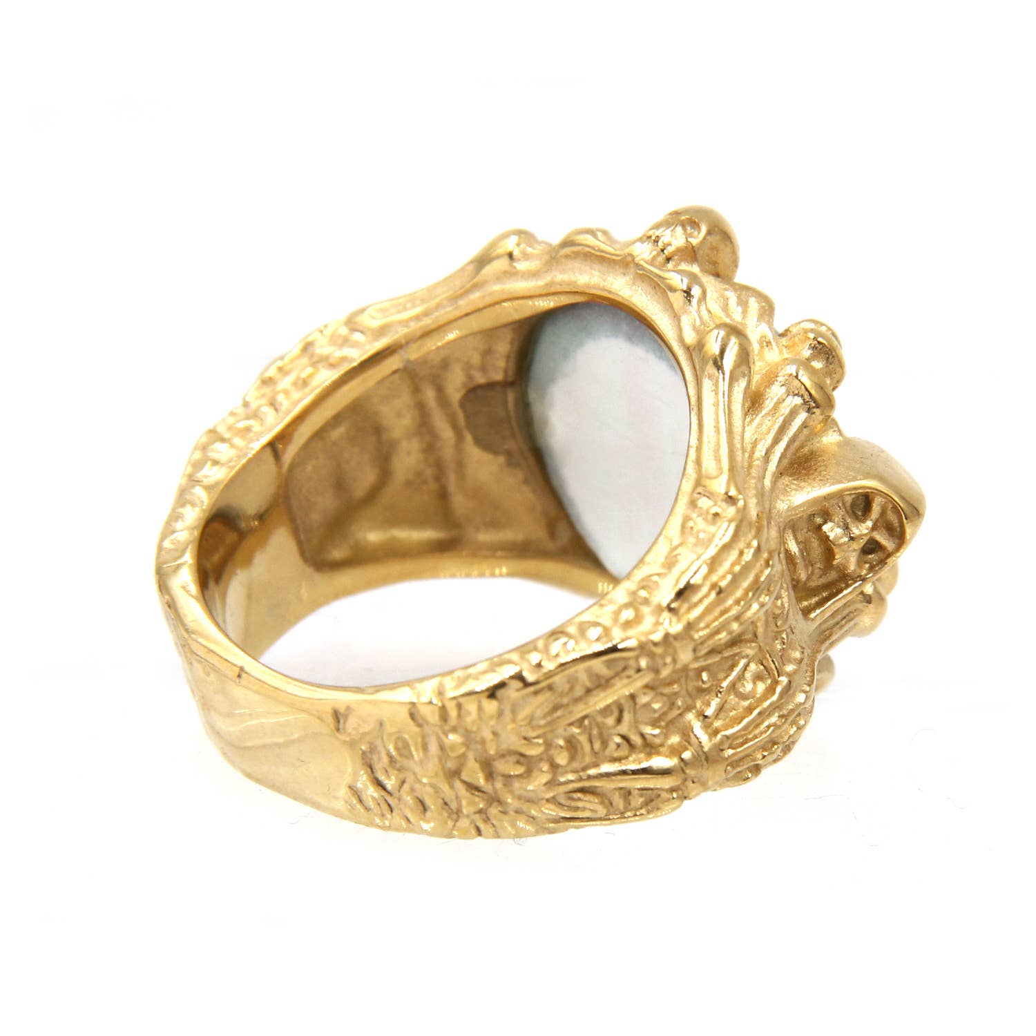 Awaken – Anel de cocktail/declaração por atacado – Anel Reaper com Pedra Zircônio Azul - A-5365