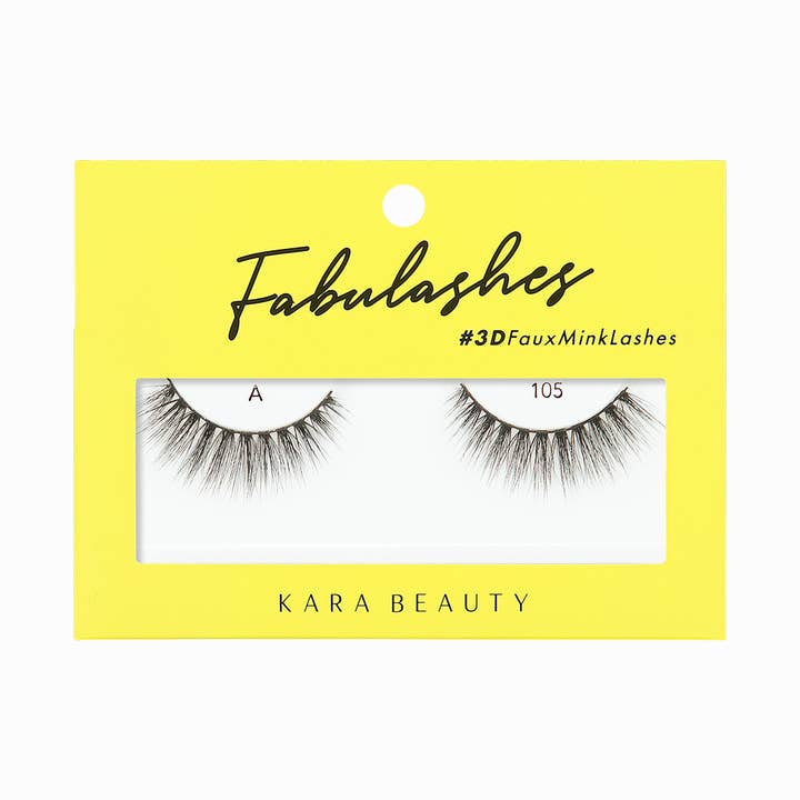 FABULASHES 3D Faux Mink False Eyelashes -  A105 for wholesale by Kara Beauty