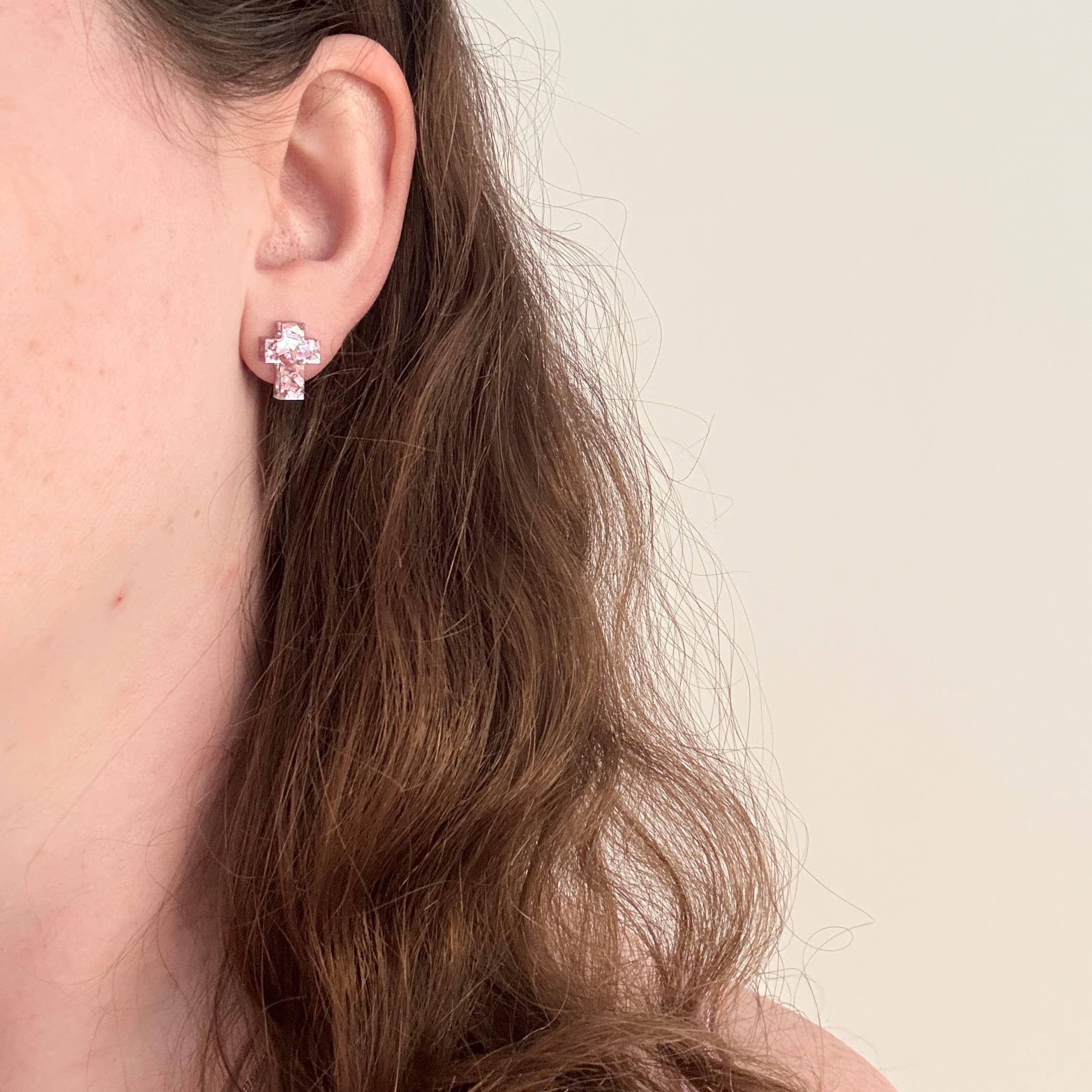 Girlfetti - Wholesale Stud/Post Earrings - Christian Easter Cross Acrylic Stud Earrings10