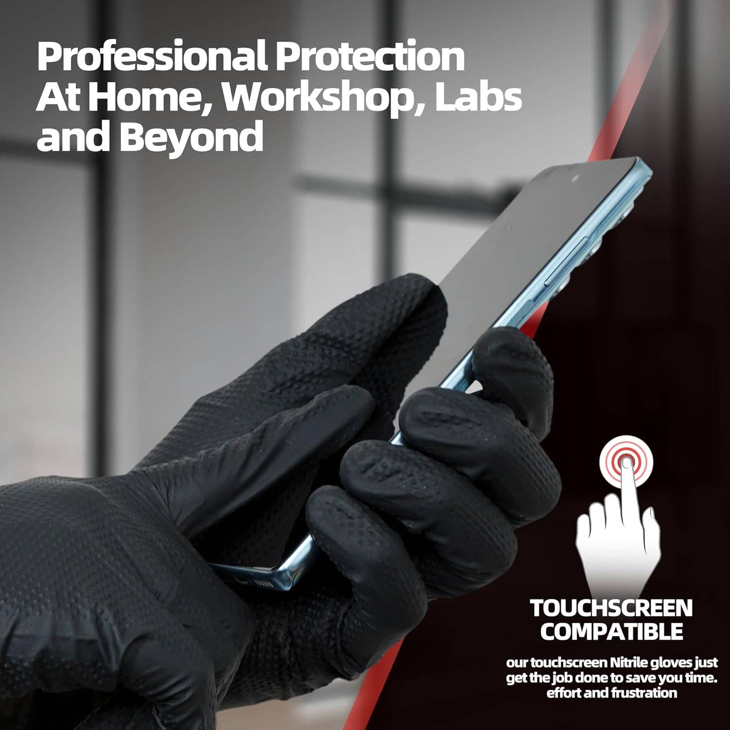 CLW Distributors INC - Venta al por mayor Guantes de limpieza - Guantes desechables de nitrilo 8 mil con textura de diamante, 100 unidades por caja6