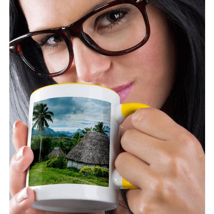 3dRose - Wholesale Coffee Mug - 3dRose, Thatched roofed huts in Navala, the Ba Highlands of Viti Levu, Fiji, Mug1