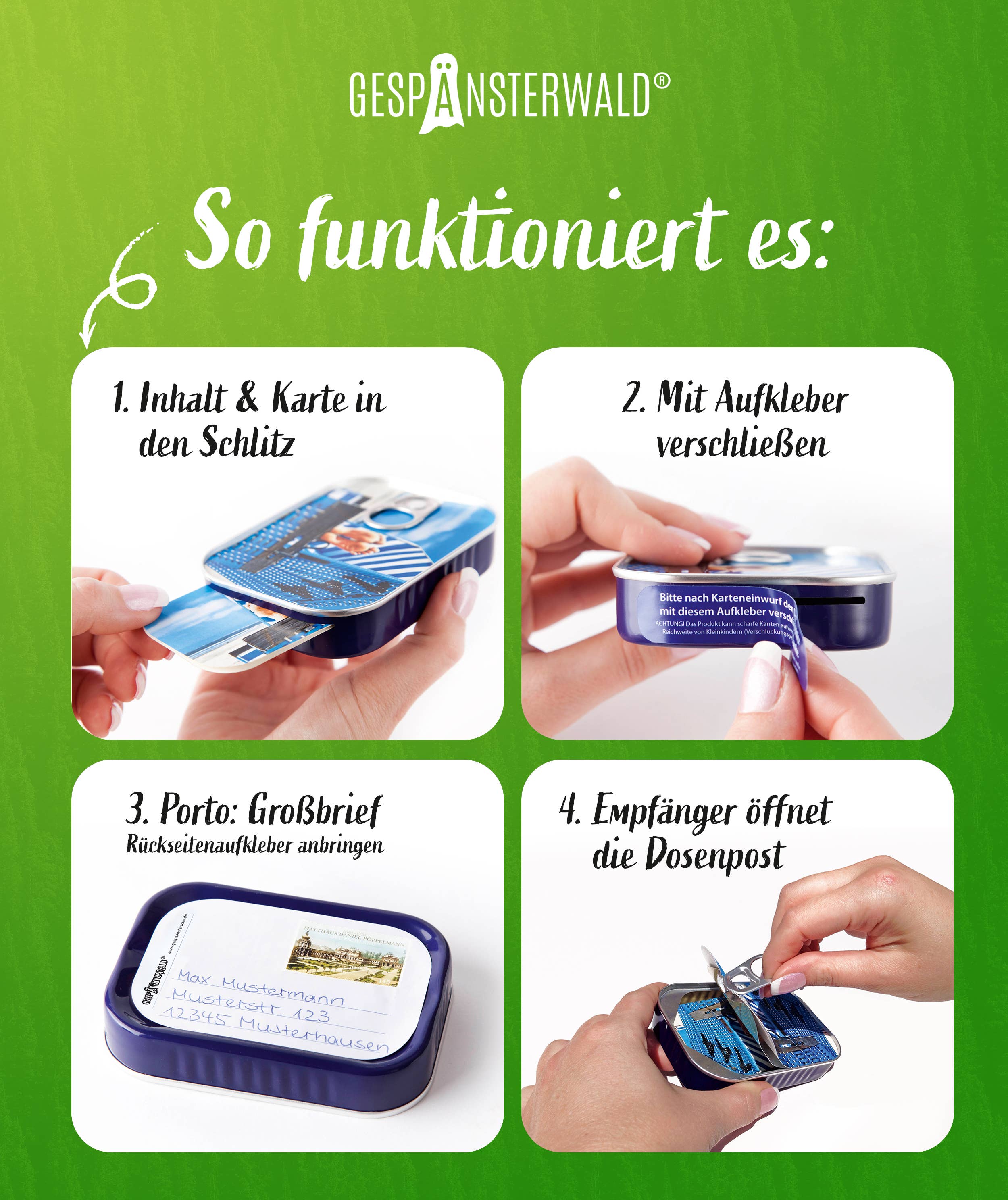 Gespänsterwald – Engroshandel Rygsæk - Børn – Post på dåse «Tillykke med eksamen»2