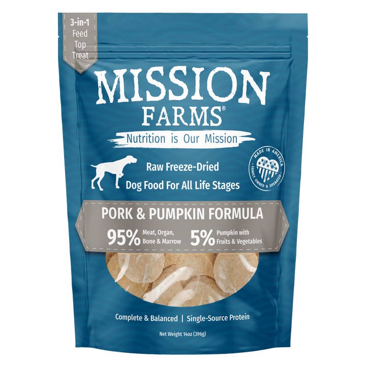 Pork & Pumpkin- 14oz for wholesale by Mission Farms