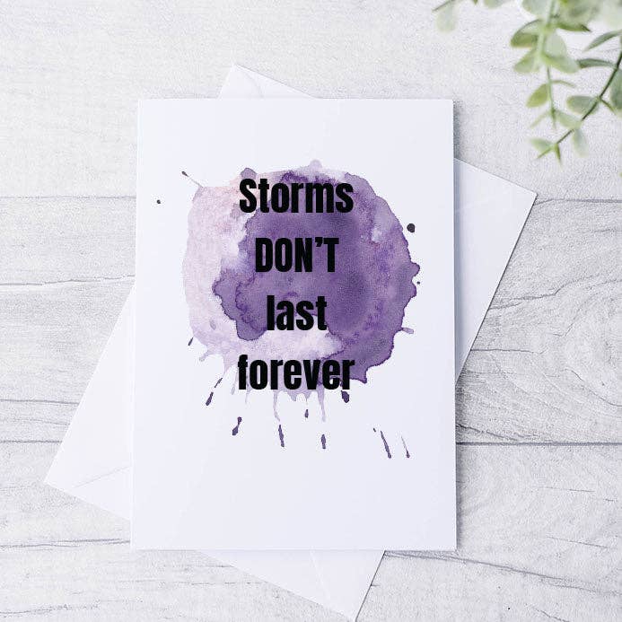 Stormen duren niet eeuwig motiverende wenskaart voor wholesale door Bluesky's Creation