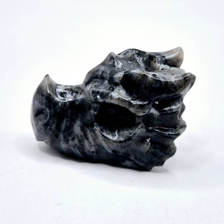 Moonlight Gemstones - Wholesale Spirituele steen/kristal - Draken Schedel van Edelsteen (4 cm) - Labradoriet Dragon Skull