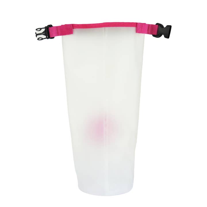 Towel to Go – Engroshandel Rygsæk - Unisex – Håndklæde til Go Roll N Go Taske – Vandtæt & Transparent Tørpose, Pink (5 Liter)