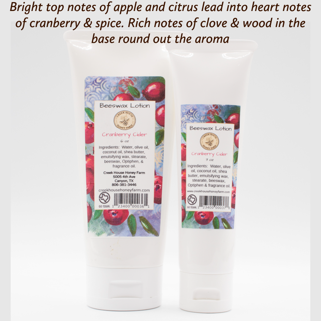 Creek House Honey Farm – Großhandel Hand- & Körperlotion – Alles natürliche Bienenwachs-Lotion | 3 oz Tube | 6 oz Tube7