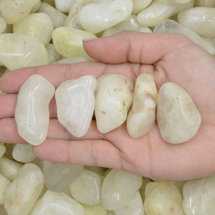 Fantasia Mining – Engroshandel Spirituelle sten og krystaller – Tumlet svovlkvarts - L - A Grade - Brasilien (1 lb)1