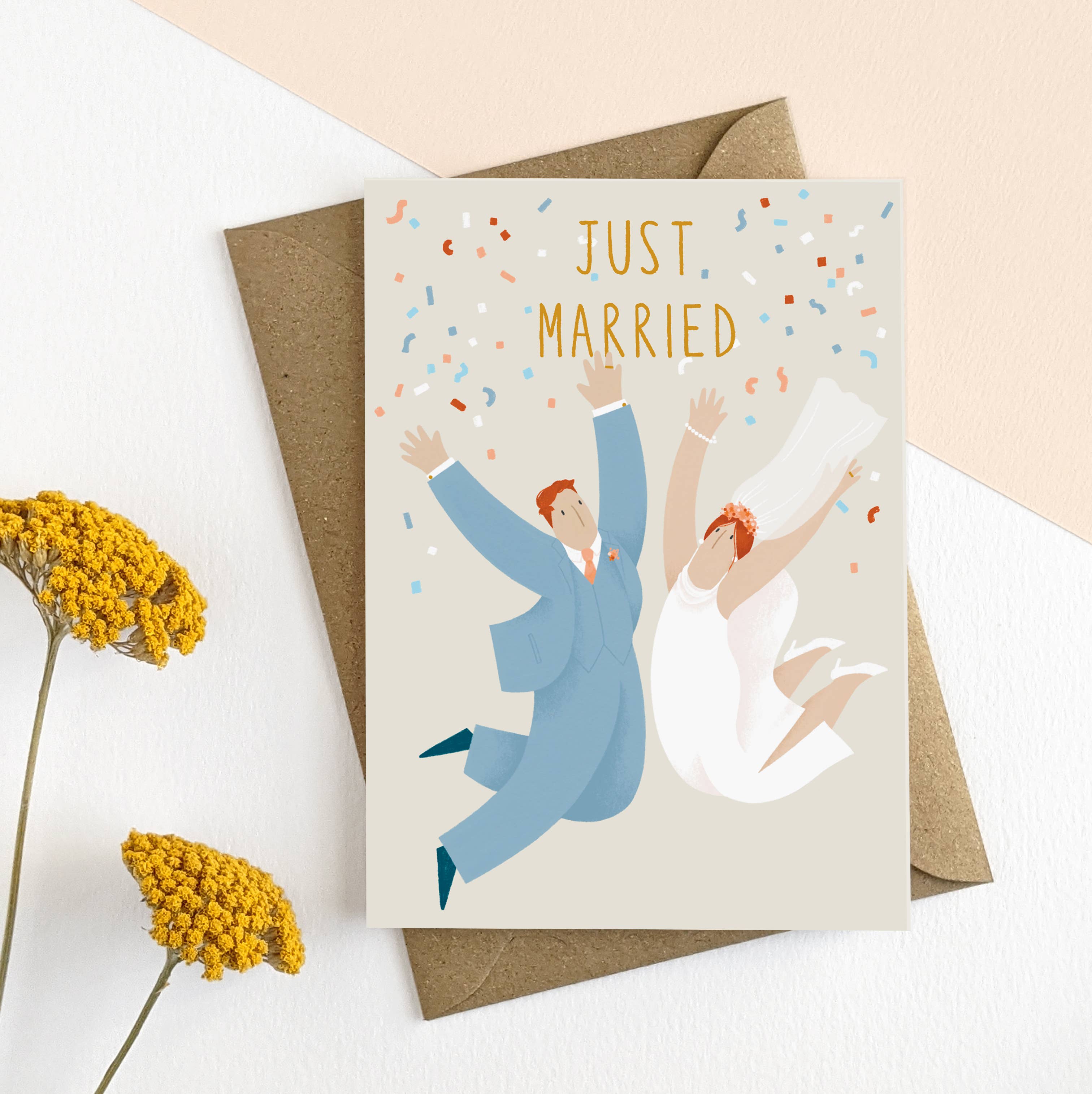 Illustrated Wedding Card for wholesale by Elsa Rose Frere