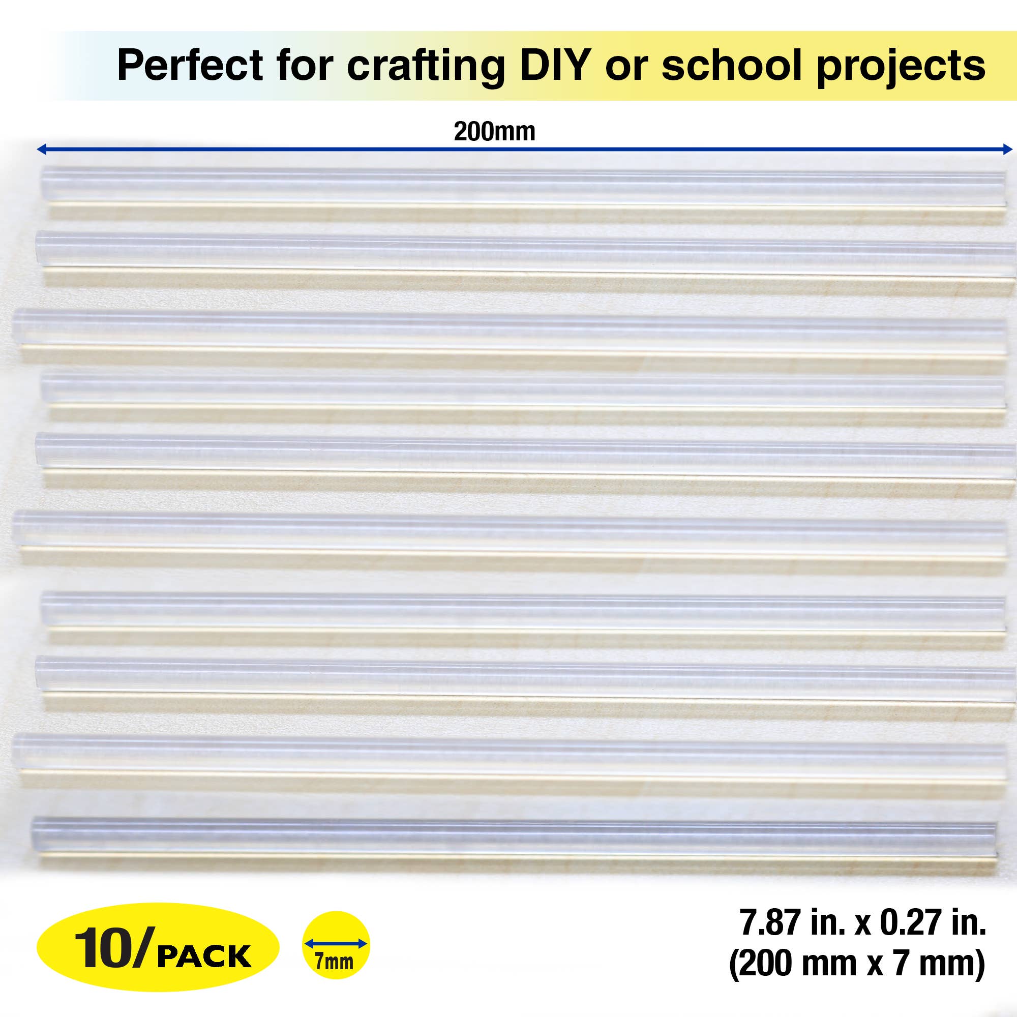 BAZIC Products - Wholesale Glue - Hot Melt Glue Sticks Dual Temp. Mini 7.87" x 0.27" (10/Box)1