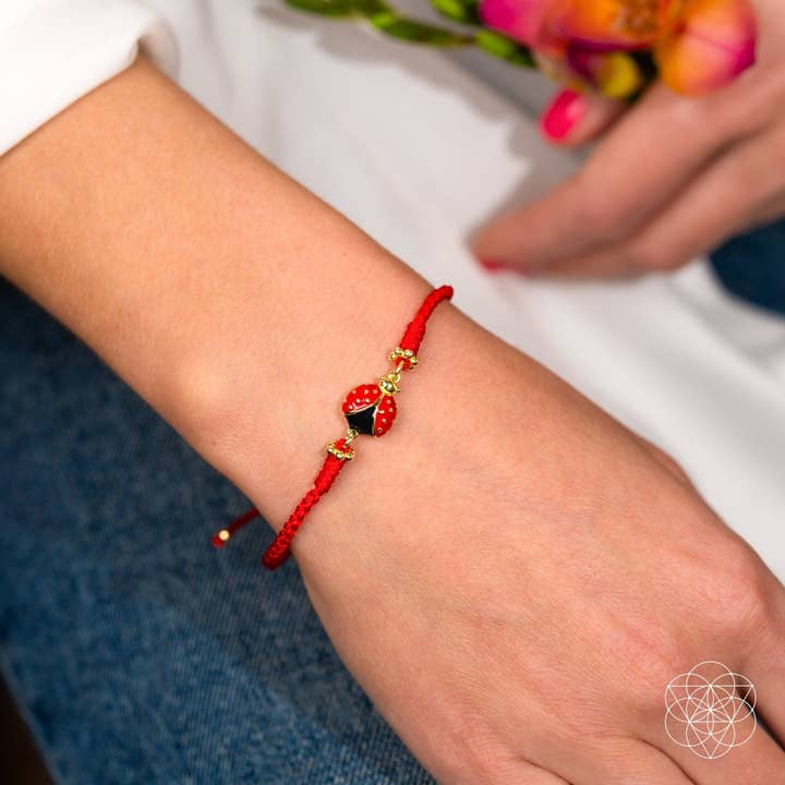 Conscious Items - Wholesale Charm/dangle bracelet - Lucky Ladybug - Four-Strand Red String Bracelet2