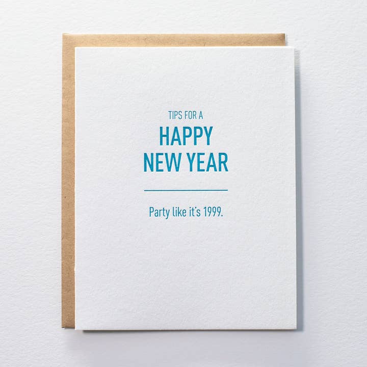 Pistachio Press - Wholesale New Year's Card - SALE/discontinued** Tips New Year 1999 Card0