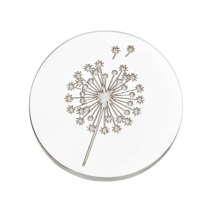 Crystals by HCA Jewellery - Wholesale Keepsake Coin/Token - Coin-"Lucky Coin"-Stainless Steel-Dandelion
