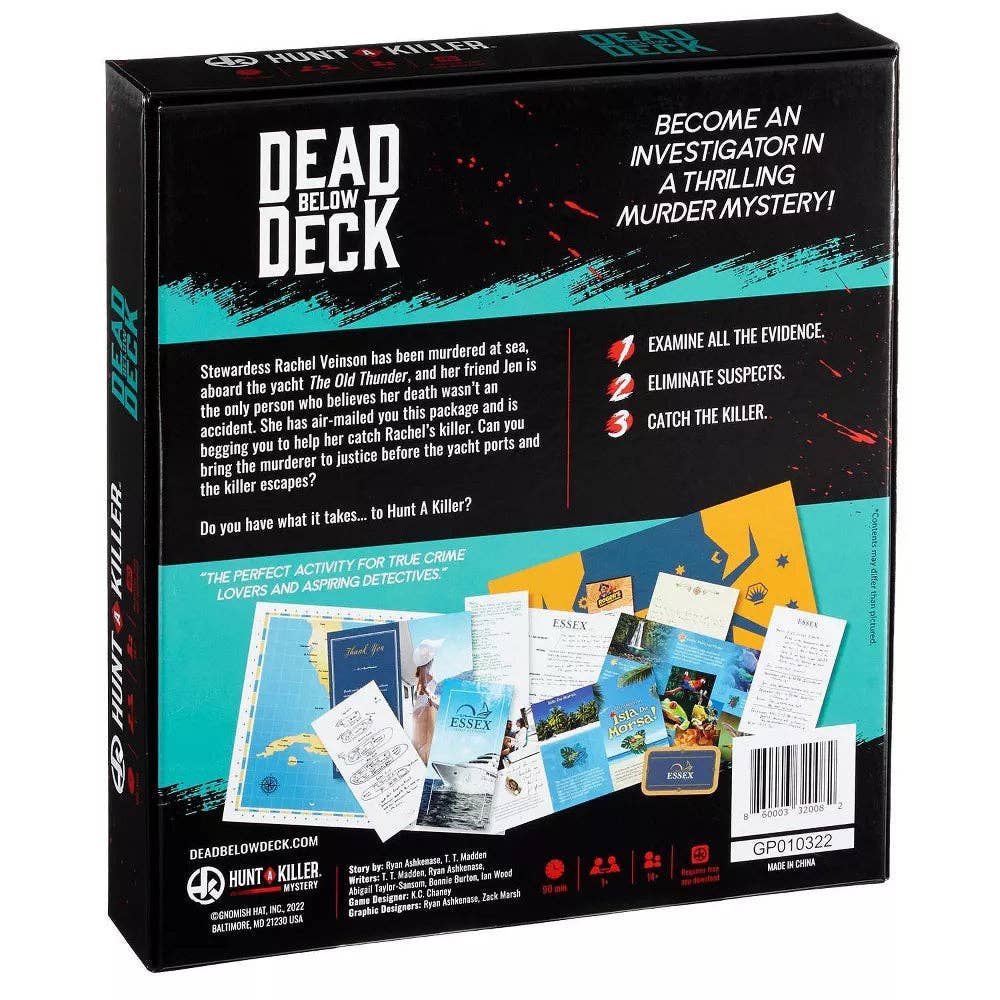 Hunt A Killer - Wholesale Board Game - Hunt A Killer: Dead Below Deck, Murder Mystery Game7