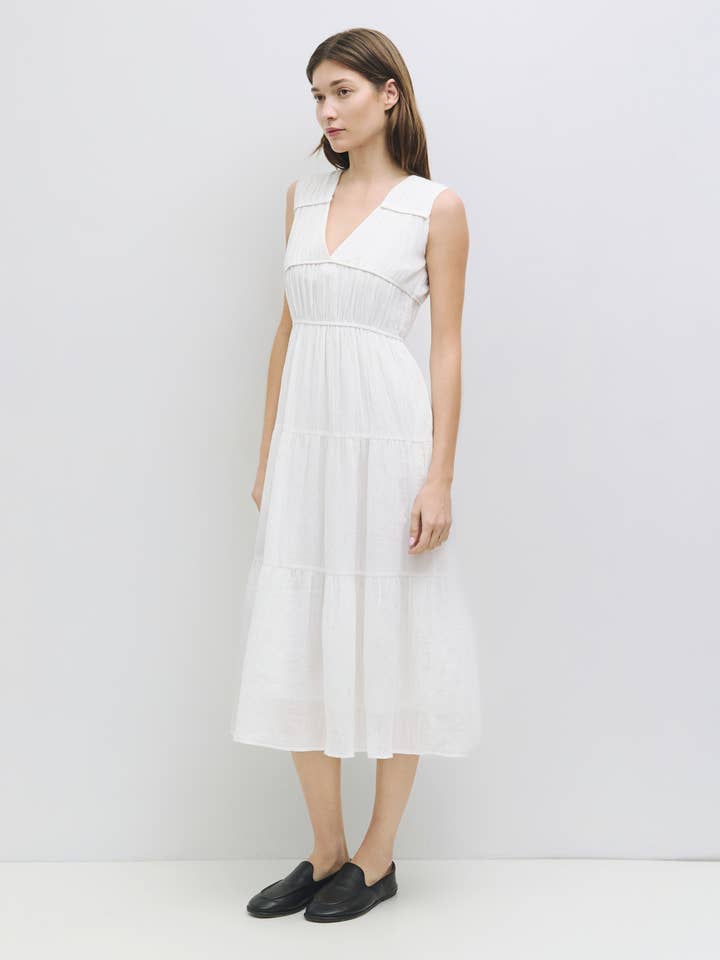 MOD REF - Wholesale Dress - Women's - The Cora Dress | Gathered Neck Midi Dress