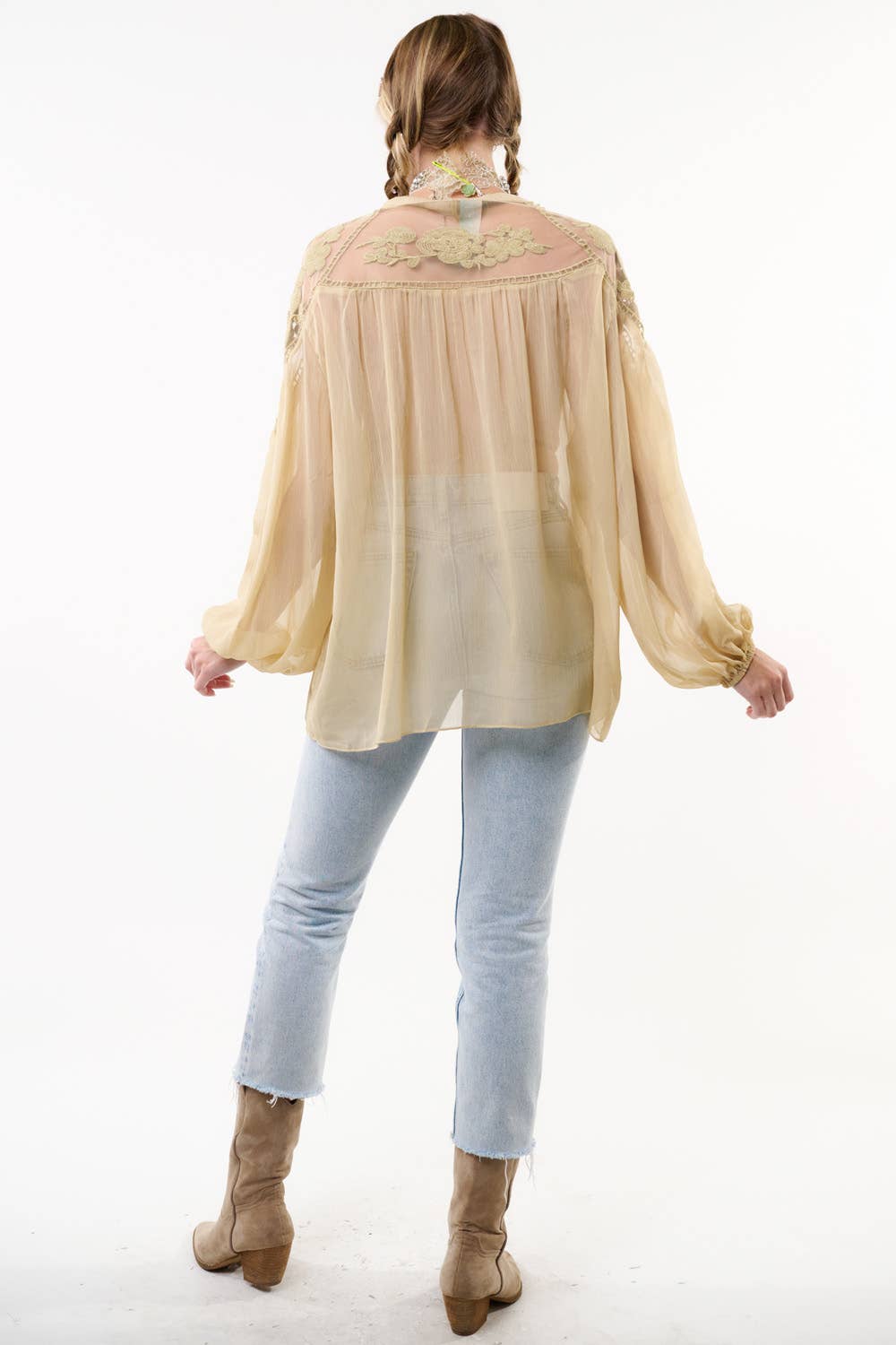 Champagne Camellia Top / Bluse for engroshandel på Faire4