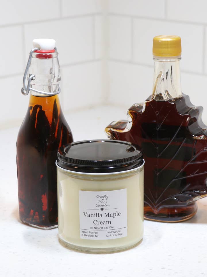 Vanilla Maple Cream
Soy Candle, Wax melts, Room Sprays for wholesale by Crafty Mom Candles LLC