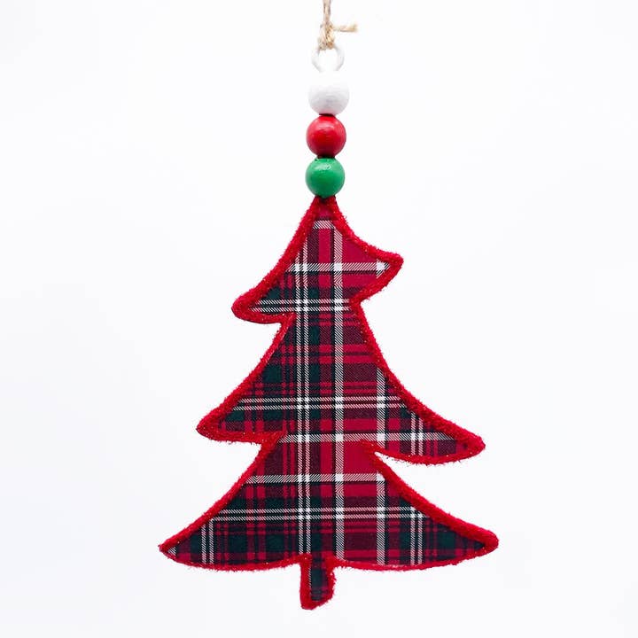 $6.25 min 12 - Plaid Tree Ornament for wholesale by LUX FRAGRANCES