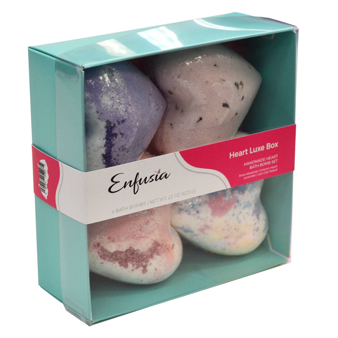 Enfusia - Wholesale Bath Bomb/Fizz - Valentine's Day Heart Luxe Gift Box Handmade Bath Bombs (4)5