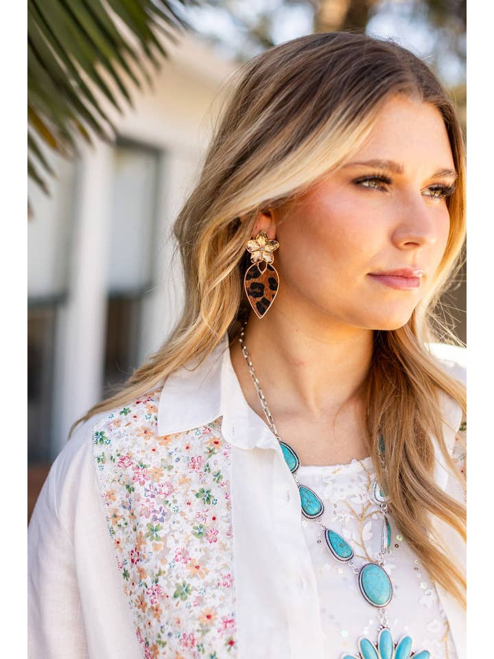 Button-Up with Embroidered Yoke, White for wholesale on Faire