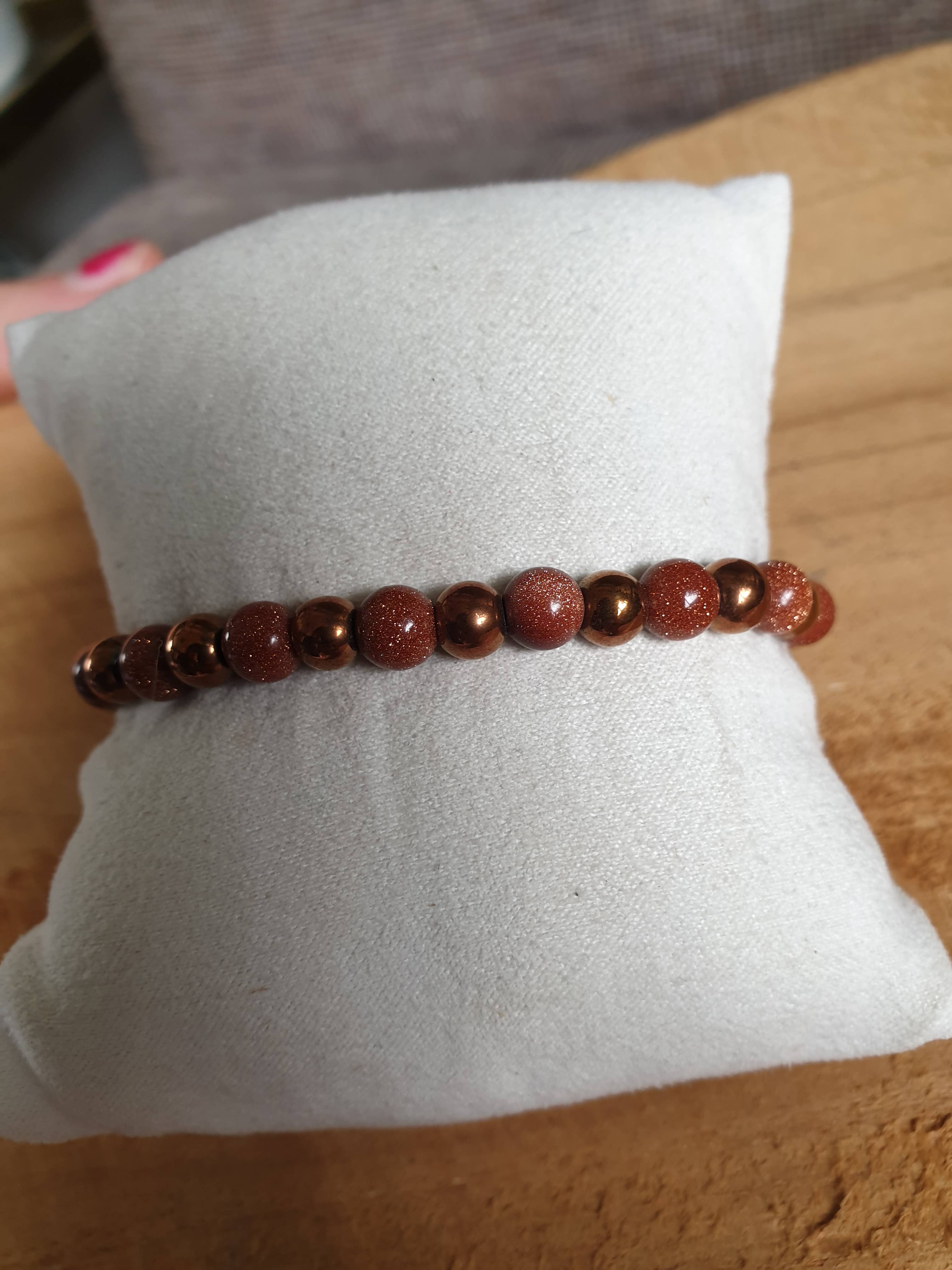 Lapiseum - Wholesale Beaded Bracelet - goldstone bloodstone bracelet2