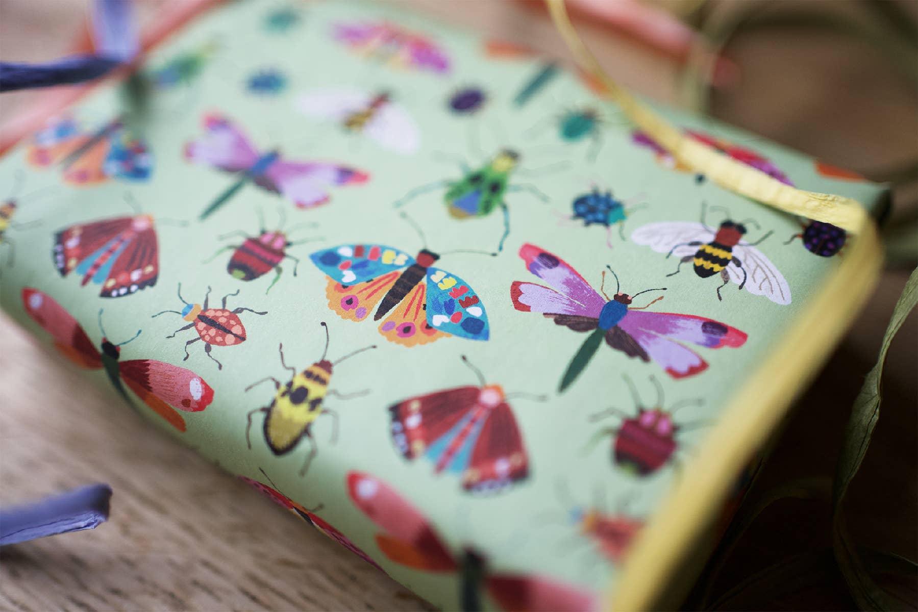 Brie Harrison Ltd – wholesale Flat wrap – Insects Gift Wrap 2