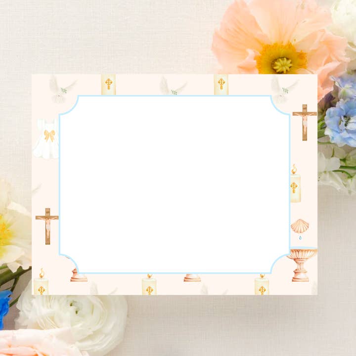 Ensemble de papeterie catholique pour baptême, paquet de 10 pour la vente par Pietà Paperie